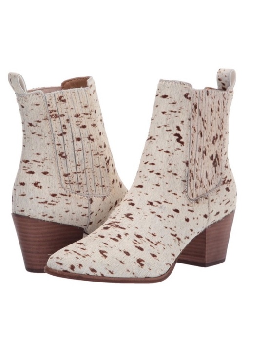 Lucky Brand Shoes - 🧋 Lucky Brand Radah Blanche Cowhide Hair On Hide Western Ankle Boots 9.5